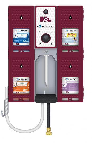 Dual Blend Wall Unit Large Chemical Dispenser