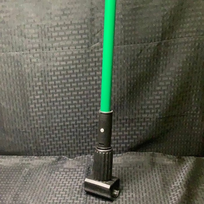 60" Green Fiberglass Jaw Style Mop Handle with Plastic Head