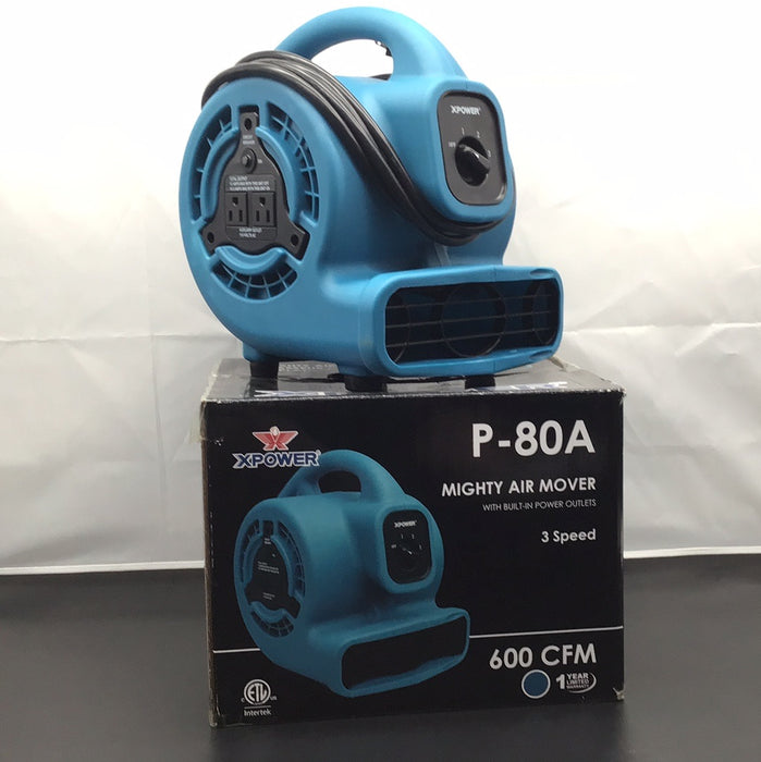 X-Power P-80A Air Mover 3 Speed 600 CFM 115V (Blue)
