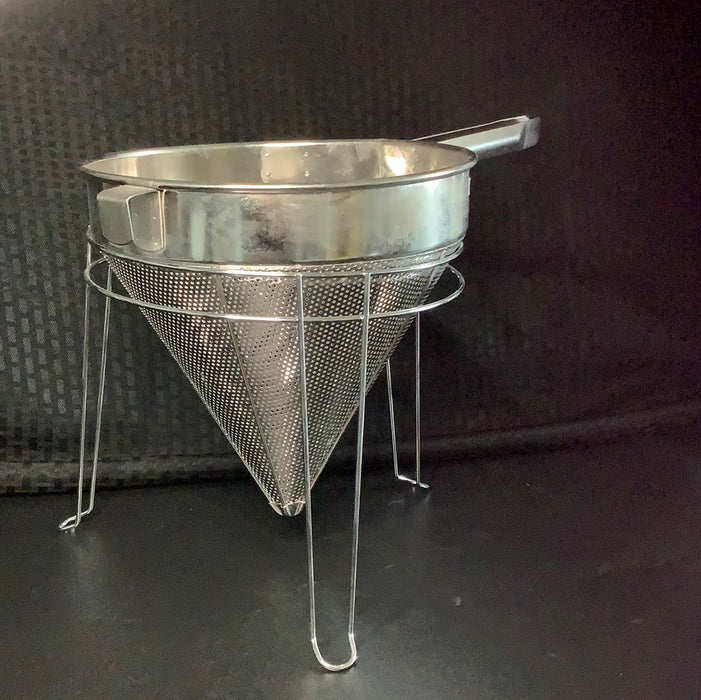 10" Fine China Cap Strainer & Stand Set