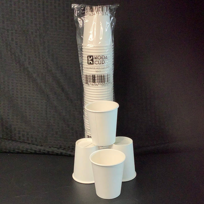 Kodacup 8 oz paper hot cup (white) 1000/cs