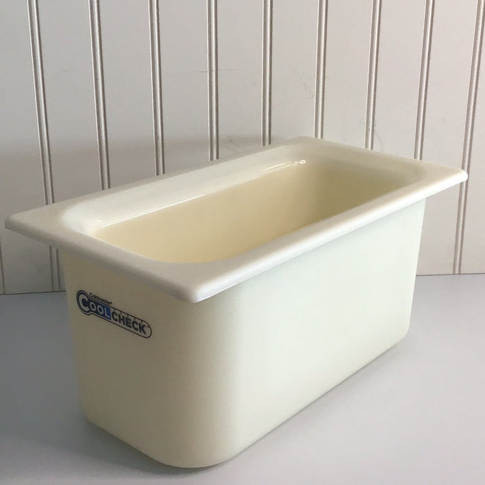 Coldmaster CoolCheck 1/3 Size White Cold ABS Plastic Food Pan - 6" Deep