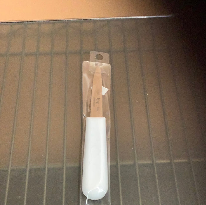 3 1/4" Smooth Edge Paring Knife with White Handle