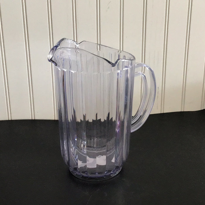 Choice 72 oz. Clear SAN Plastic Beverage Pitcher with 3 Spouts