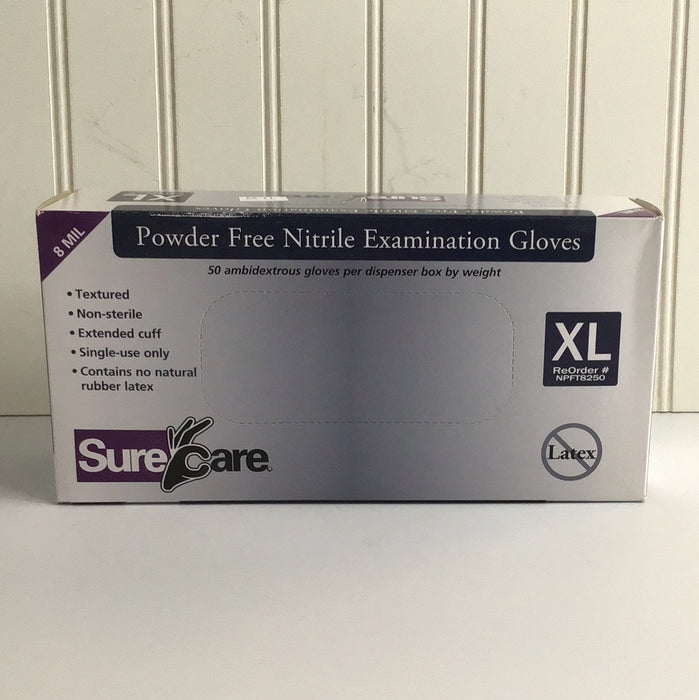 Surecare Nitrile 8 Mil Blue Nitrile Gloves