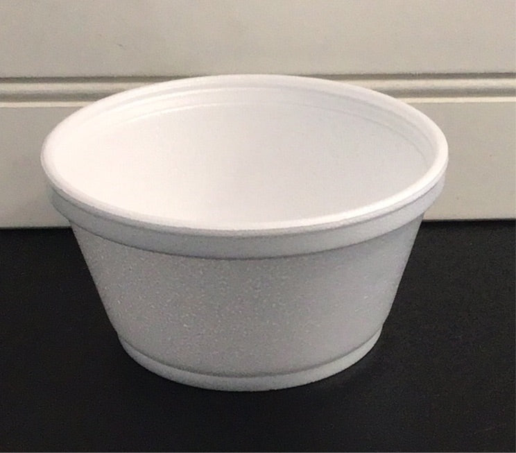 Dart 8SJ20 8 oz. Extra Squat White Foam Food Container - 1000/Case