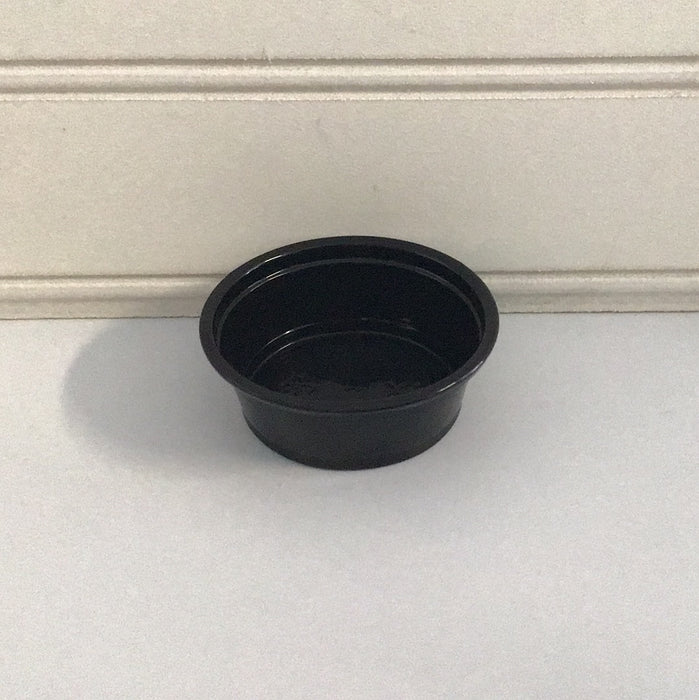 Choice 1.5 oz. Black Plastic Souffle Cup / Portion Cup - 2500/Case