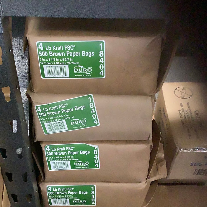 4 lb. Natural Kraft Paper Bags- Regular Duty