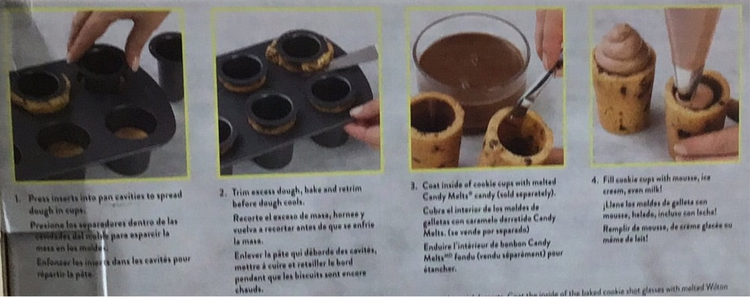 Wilton 2105-5746 6 Compartment Non-Stick Steel Shot Glass Baking Mold