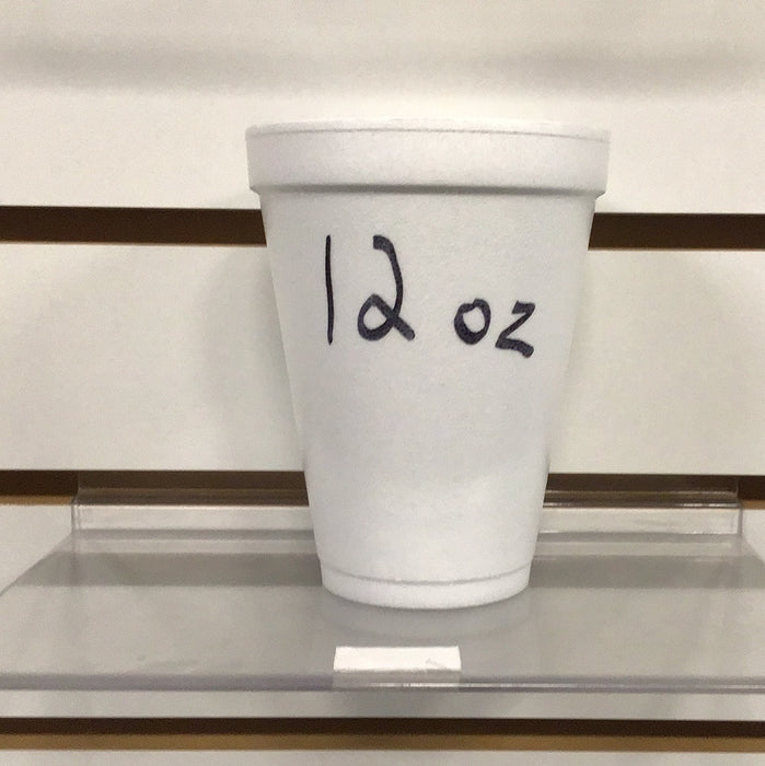 12J12 Dart 12 oz. Customizable White Foam Cup 1000/Case