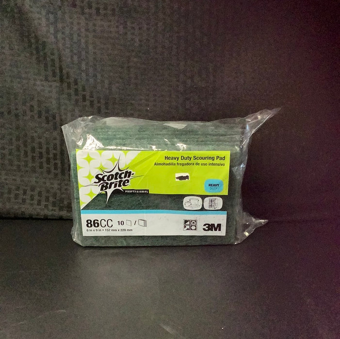 3MM Green Heavy Duty Pad- Scotch Brite - 10 PK (DONT REORDER UNLESS SPECIAL REQUEST)