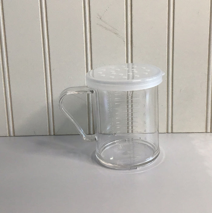 10 oz. Polycarbonate Dredge / Measuring Cup with 3 Snap-On Lids