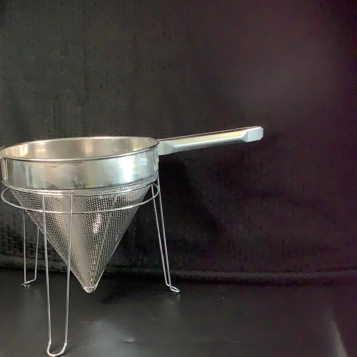10" Fine China Cap Strainer & Stand Set
