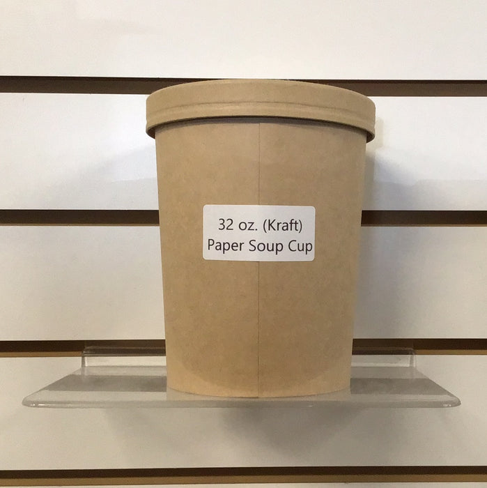 32 oz. Kraft Paper Food Cup w/ Vented Lid 250/Case