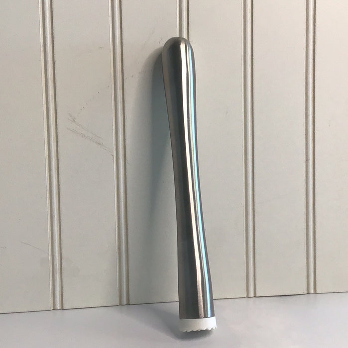Tablecraft H4258 8 3/4" Stainless Steel Muddler with Tenderizer Head