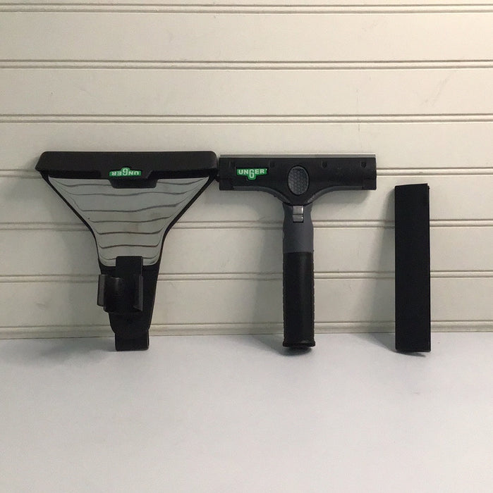 ErgoTec Ninja 6" Black 2-in-1 Glass Scraper with Blade, Safety Cap, and Holster