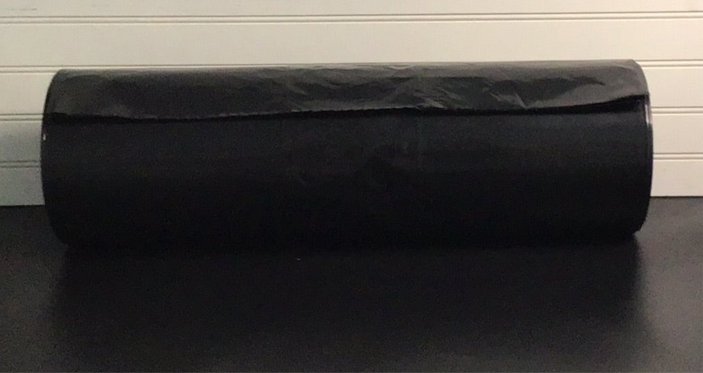Lavex Industrial Contractor Black Trash Bag 55-60 Gallon 3 Mil 38" x 58" Low Density Can Liner - 50/Case
