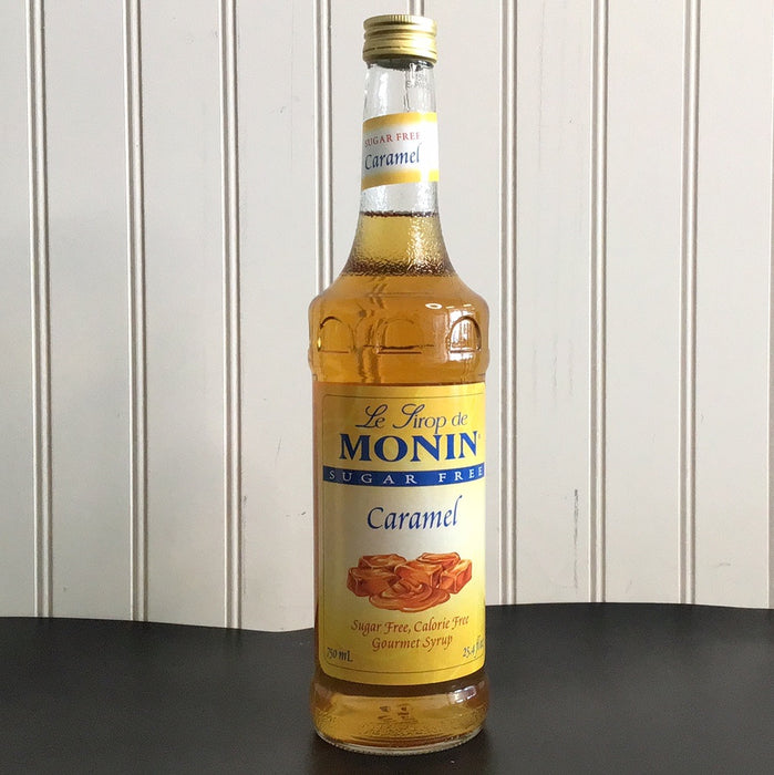 Monin 750 mL Sugar Free Caramel Flavoring Syrup