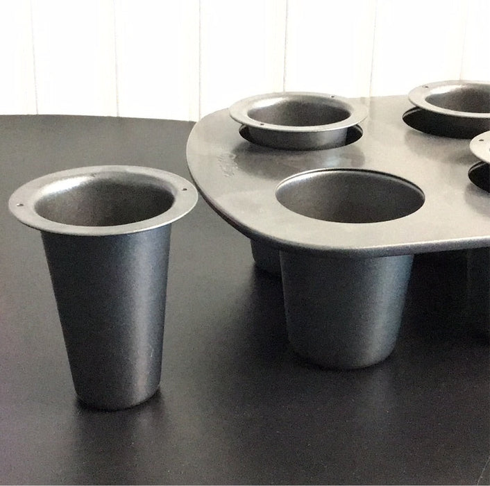 Wilton 2105-5746 6 Compartment Non-Stick Steel Shot Glass Baking Mold