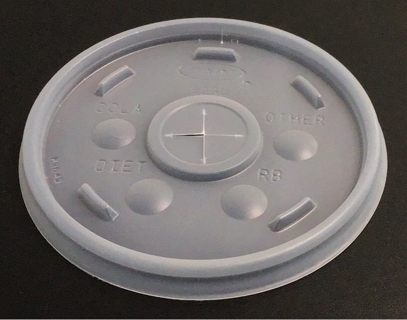 Dart 12SL Translucent Lid with Straw Slot - 1000/Case