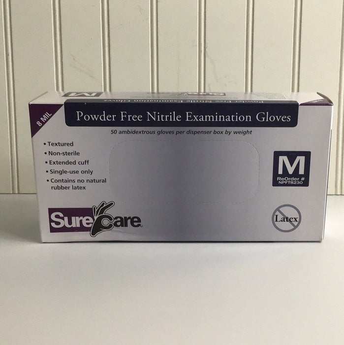 Surecare Nitrile 8 Mil Blue Nitrile Gloves