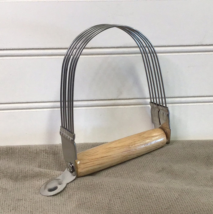 Choice Stainless Steel Pastry Blender with 5 Blades and Wood Handle