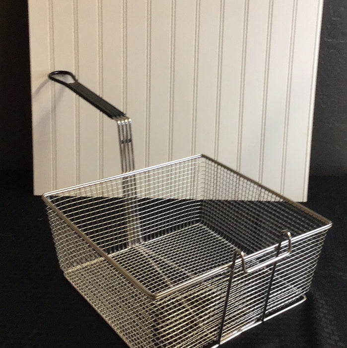 Pitco P6072143 Equivalent 13 1/4" x 13 1/2" x 5 3/4" Full Size Fryer Basket with Front Hook