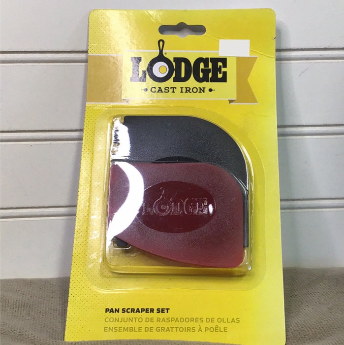 Lodge SCRAPERCOMBO Red Pan Scraper and Black Grill Scraper - 2/Set