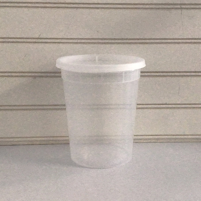 ChoiceHD 32 oz. Microwavable Translucent Plastic Deli Container and Lid Combo Pack - 240/Case